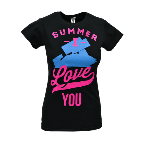 Summer I LOVE U Sprint Car T's! Hot Pink Print