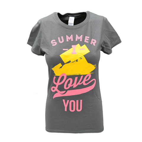 Summer I LOVE U Sprint Car T's! Peach/White print