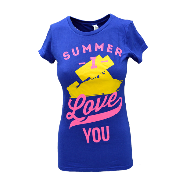 Summer I LOVE U Sprint Car T's! Hot Pink Print