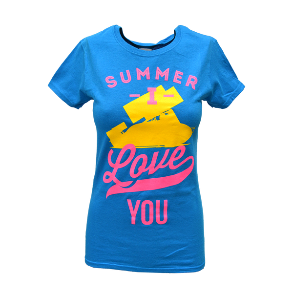 Summer I LOVE U Sprint Car T's! Hot Pink Print