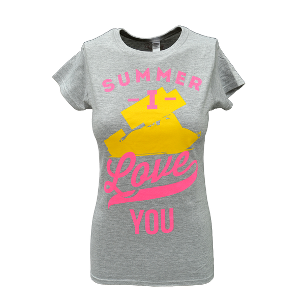 Summer I LOVE U Sprint Car T's! Hot Pink Print