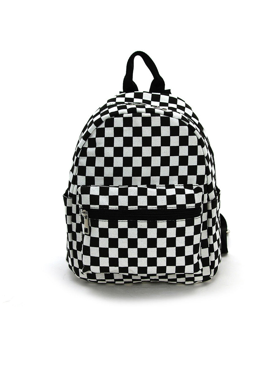 Ardene, Bags, Black And White Checker Board Mini Backpack