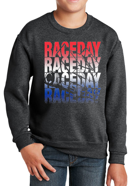 Youth Sprint Car Raceday Gradient Crewnecks