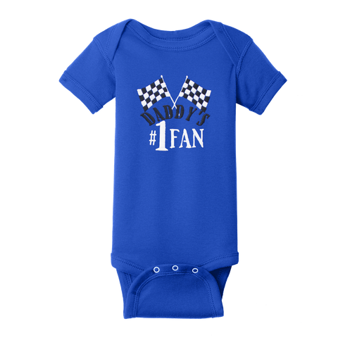 Daddy's #1 Fan Infant Onesie - Blue or Pink