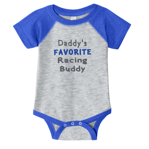 Daddy's Favorite Racing Buddy Infant Onesie - Blue or Pink
