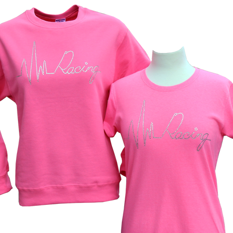 Heartbeat of Racing Rhinestone Tees & Crew Neck Sweatshirts