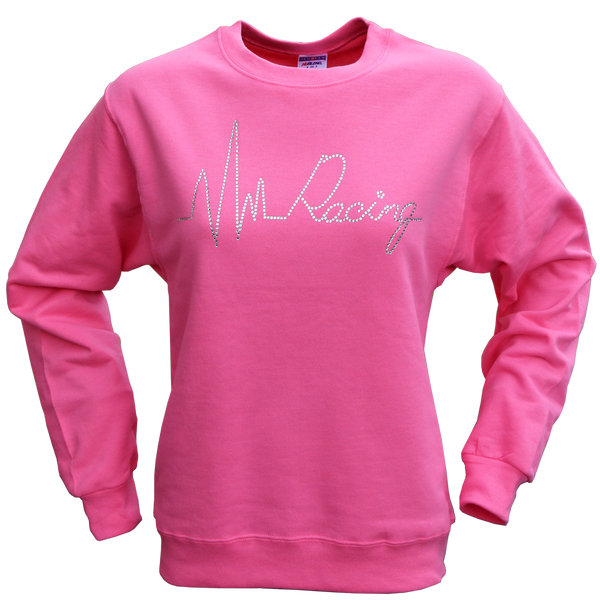 Heartbeat of Racing Rhinestone Tees & Crew Neck Sweatshirts