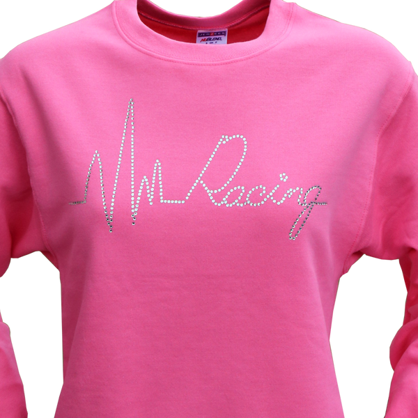 Heartbeat of Racing Rhinestone Tees & Crew Neck Sweatshirts