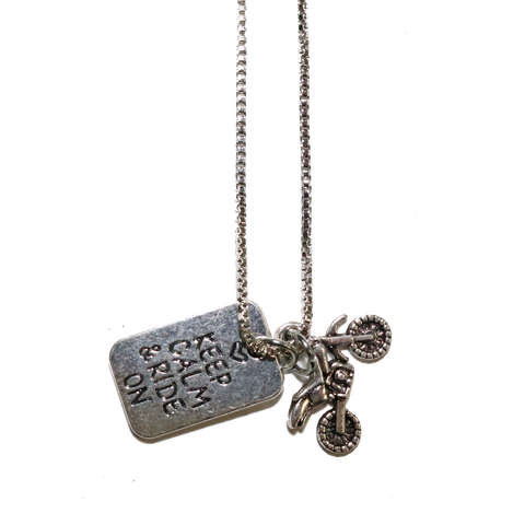 Motocross Charm Necklace