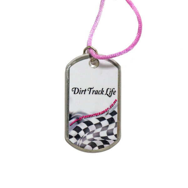 PRW Sprint Car Dog Tag necklace on colored cord