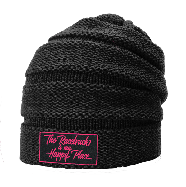 Life is Better at the Racetrack: Slouch Beanie | Black