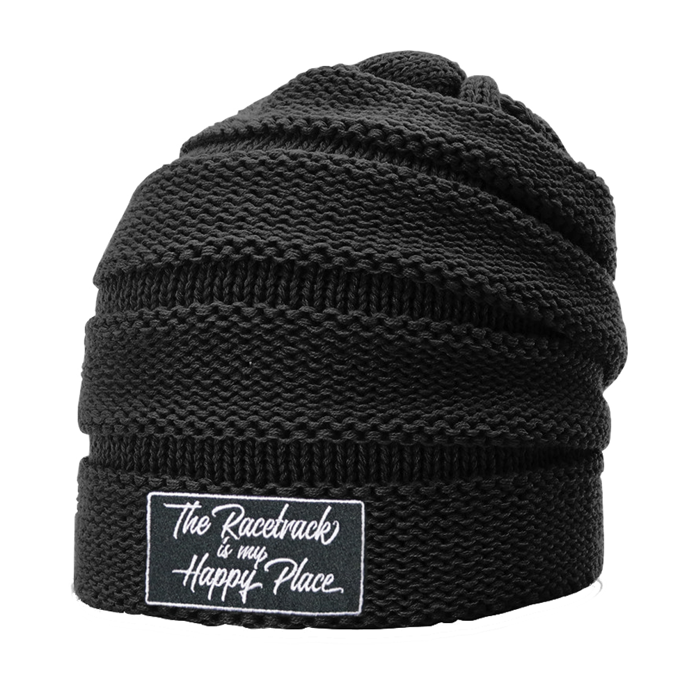 Life is Better at the Racetrack: Slouch Beanie | Black | Fearless Life is Better at the Racetrack: Slouch Beanie | Black | Fearless