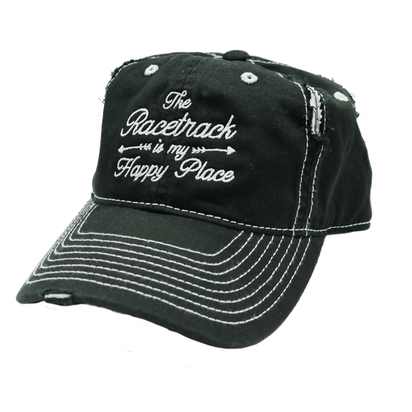 The Racetrack is my Happy Place™ Embroidered Hat