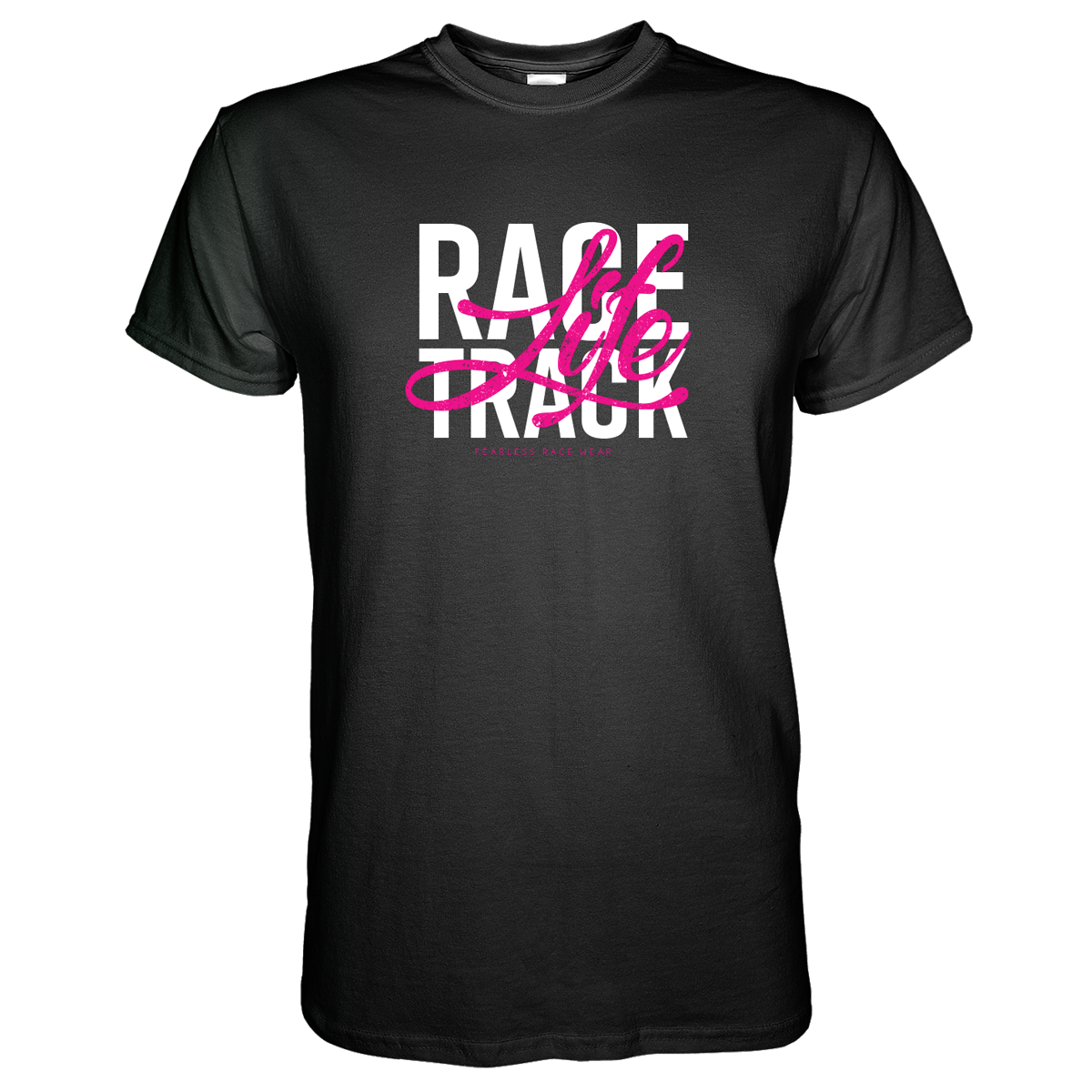 | Hoodies Print Racetrack Red T-Shirts Fearless | or Fuchsia + Race Life Wear