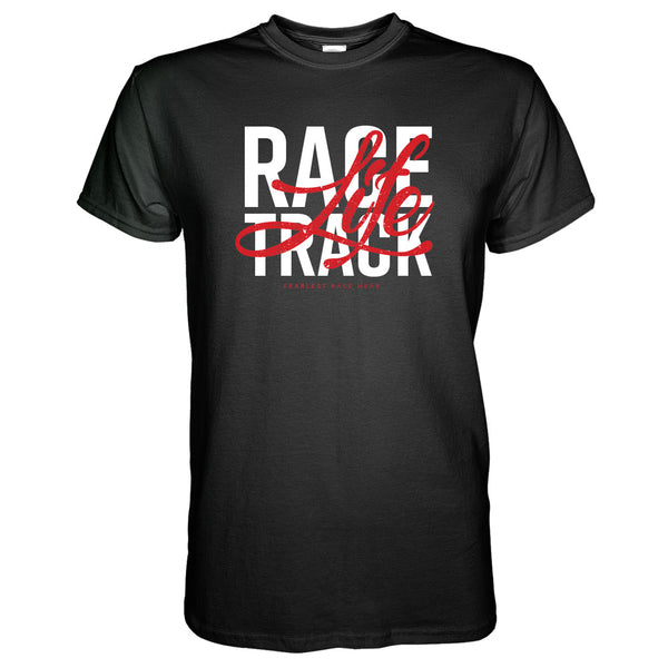 Racetrack Life Hoodies + T-Shirts | Fuchsia or Red Print