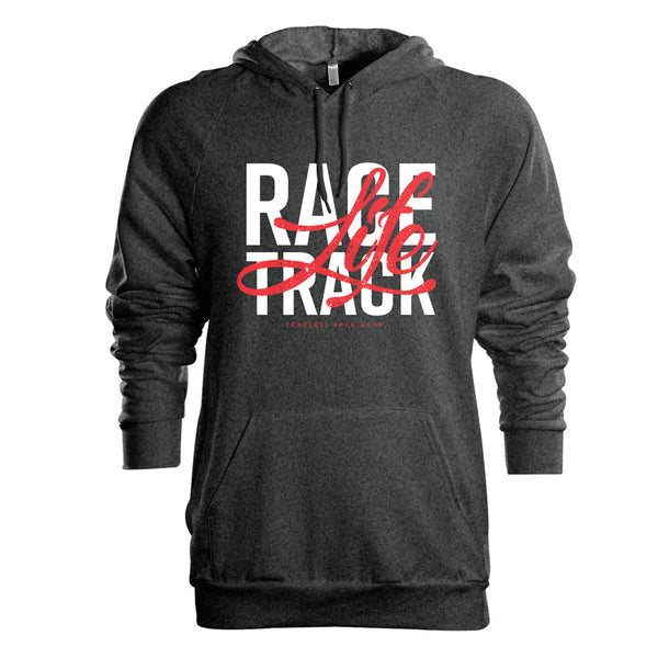 Racetrack Life Hoodies + T-Shirts | Fuchsia or Red Print