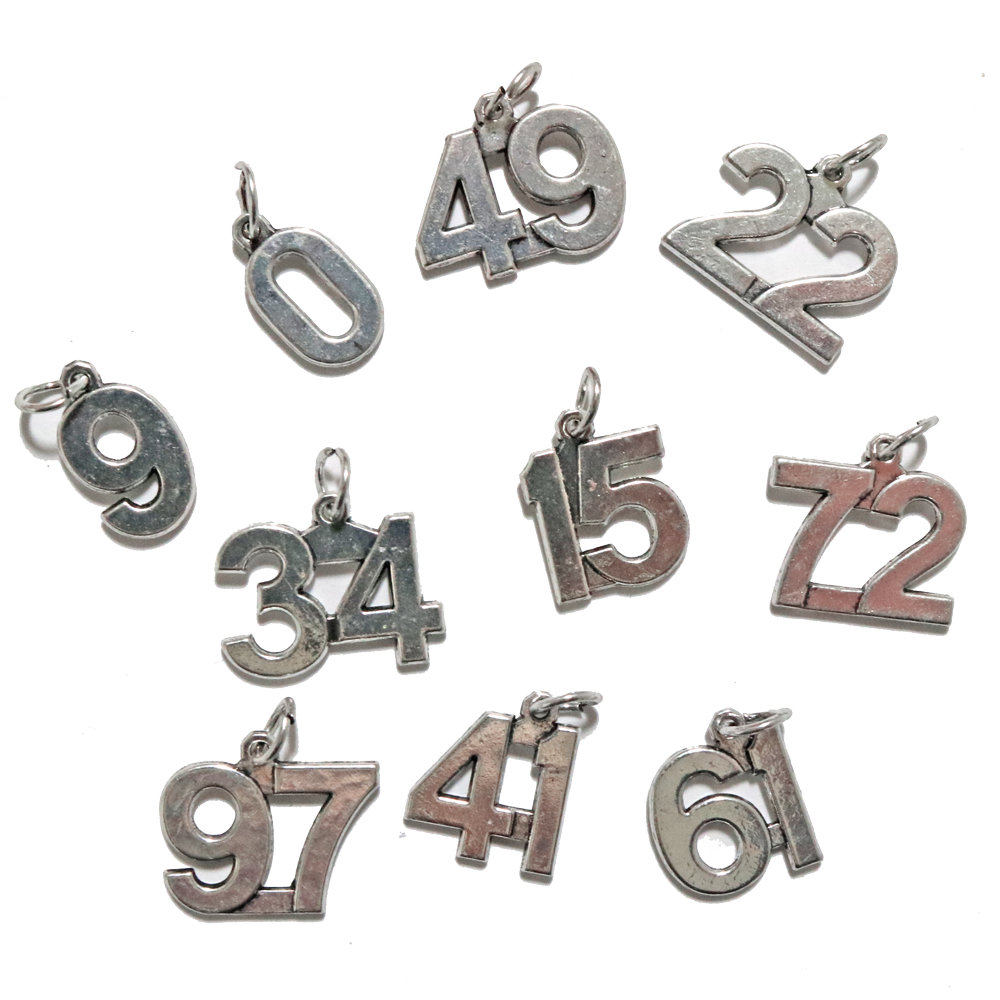 Racing Number Charms