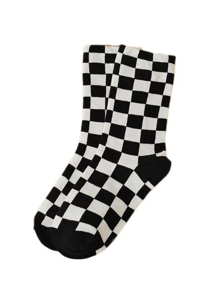 Checkered Crew Socks
