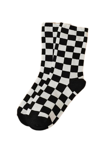 Checkered Crew Socks